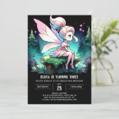 Invitation Whimsy Simple Fairy Anniversaire (Debout devant)