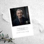 Invitation Whimsy Typographie Ninety 2 Photo 90th Birthday