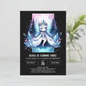 Invitation Whimsy Watercolor Princesse Anniversaire (Debout devant)