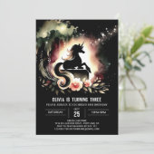 Invitation Whimsy Woodland Horse Anniversaire (Debout devant)