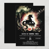 Invitation Whimsy Woodland Horse Anniversaire (Devant / Derrière)