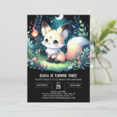 Invitation Whimsy Woods Fox Anniversaire (Debout devant)