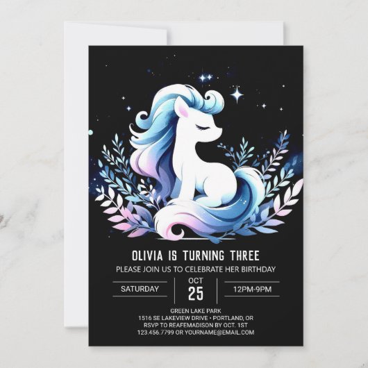 Invitation Whimy Custom Horse Anniversaire (Devant)