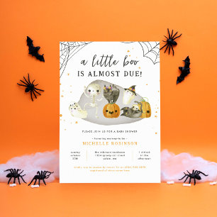 Invitation Whimy Éffrayant Un Petit Baby shower Boo Halloween