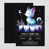 Invitation Whimy Enchanted Chat Anniversaire (Devant / Derrière)