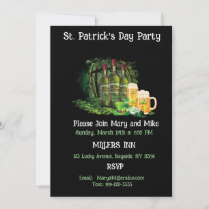 Invitation Whiskey And Beer St. Patrick's Day Party