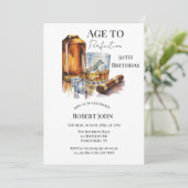 Invitation Whiskey and Cigar Men’s 50th Birthday Party (Debout devant)