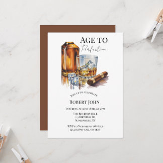 Invitation Whiskey and Cigar Men’s Birthday Party
