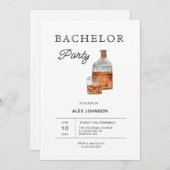 Invitation Whiskey Bachelor (Devant / Derrière)