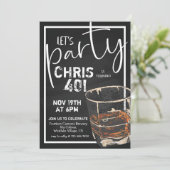 Invitation Whiskey Birthday, Adulte Birthday (Debout devant)