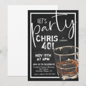 Invitation Whiskey Birthday, Adulte Birthday (Devant / Derrière)