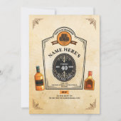 Invitation Whiskey Birthday Aged to Perfection 50th 60th Mens (Devant)