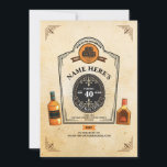 Invitation Whiskey Birthday Aged to Perfection 50th 60th Mens<br><div class="desc">Anniversaire de la perfection. Parfait pour toute fête d'anniversaire d'âge. Conception du dos incluse</div>