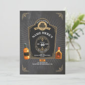 Invitation Whiskey Birthday Aged to Perfection 50th 60th Mens (Debout devant)