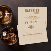Invitation Whiskey & Cigar Groom Bachelor Party Invite