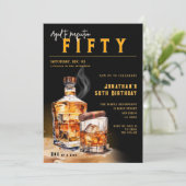 Invitation Whiskey Cigar Magazine Couverture Anniversaire (Debout devant)