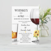 Invitation Whiskey de tournesol et vin avant de prendre une d (Debout devant)