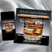 Invitation Whiskey et Cigar Birthday Party