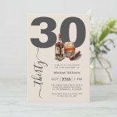 Invitation Whiskey et Cigars Masculine 30e fête d'anniversair (Debout devant)