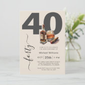 Invitation Whiskey et Cigars Masculine 40e fête d'anniversair (Debout devant)