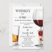 Invitation Whiskey et vin avant de faire Couples Douche (Devant)
