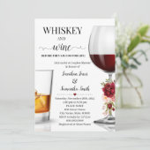 Invitation Whiskey et vin avant de faire Couples Douche (Debout devant)