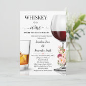 Invitation Whiskey et vin avant de faire wedding shower rose (Debout devant)