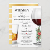 Invitation Whiskey et vin avant la douche de Noël (Devant / Derrière)