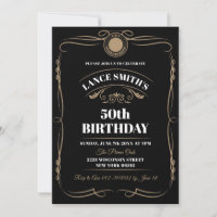 Whiskey Étiquette âgé à la perfection Anniversaire
