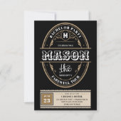Invitation Whiskey Étiquette Bachelor Party (Devant)