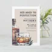 Invitation Whiskey, fête d'anniversaire masculine (Debout devant)