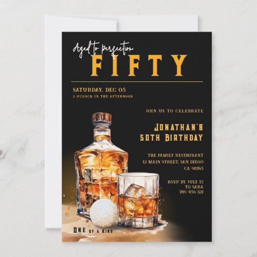 Invitation Whiskey & Golf Magazine Couverture Anniversaire (Devant)