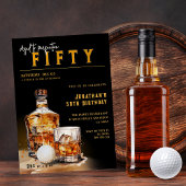 Invitation Whiskey & Golf Magazine Couverture Anniversaire