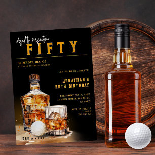 Invitation Whiskey & Golf Magazine Couverture Anniversaire