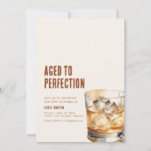 Invitation Whiskey simple vieilli à l'Invitation d'anniversai (Devant)