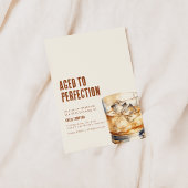 Invitation Whiskey simple vieilli à l'Invitation d'anniversai