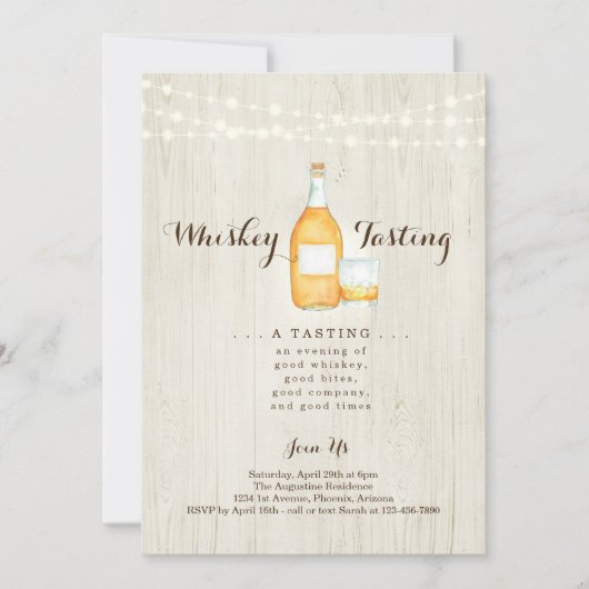 Invitation Whiskey Tasting Party (Devant)