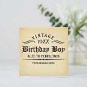 Invitation Whiskey vintage âgé à l'invitation d'anniversaire (Debout devant)