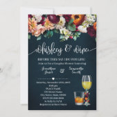 Invitation Whiskey & Wine Flowers Couples Mariage de douche (Devant)