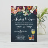 Invitation Whiskey & Wine Flowers Couples Mariage de douche (Debout devant)