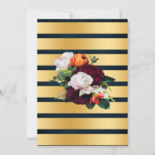 Invitation Whiskey & Wine Flowers Couples Mariage de douche (Dos)