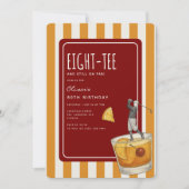 Invitation Whisky Golf Themed 80th Birthday (Devant)