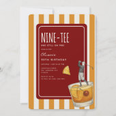 Invitation Whisky Golf Themed 90th Birthday (Devant)