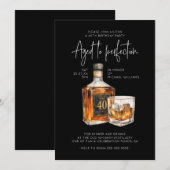 Invitation Whisky pour ses 40 ans Cheers 40 (Devant / Derrière)