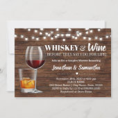 Invitation Whisky rustique & vin avant de faire des couples d (Devant)