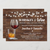 Invitation Whisky rustique & vin avant de faire des couples d (Devant / Derrière)