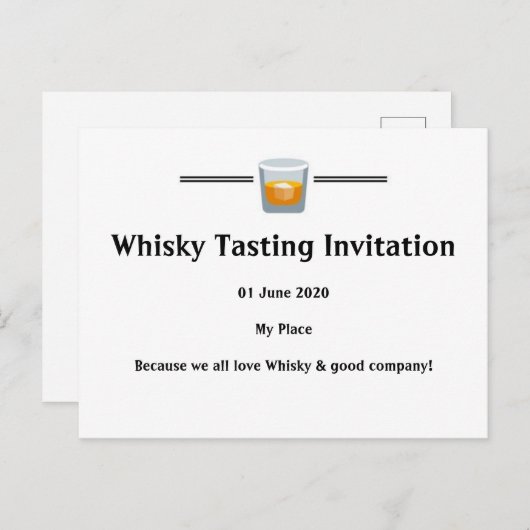 Invitation Whisky Tasting (Devant / Derrière)