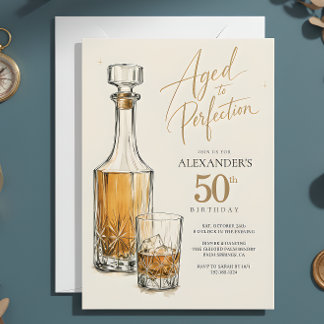 Invitation Whisky Vieilli à la Perfection 50e Anniversaire