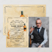 Invitation Whisky Vieilli à la Perfection 50ème 60ème Photo p (Devant / Derrière)