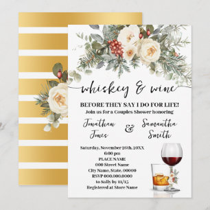 Invitation Whisky & Vin Avant de le faire pour la vie Douche